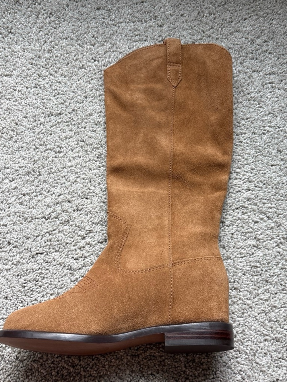 Linea Paola NWT Women’s Tall Suede Boot in Chestnut Brown Tracy-L